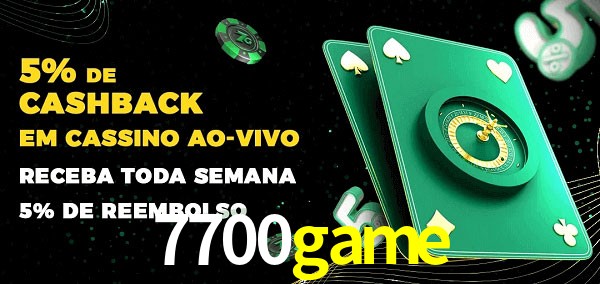 Promoções do cassino ao Vivo 7700game